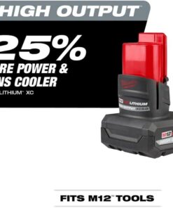 Alternative view of Milwaukee M12 battery