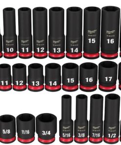 Alternative view of 43PC SHOCKWAVE Impact Duty™ 3/8" Drive SAE & Metric Deep 6 Point Socket Set