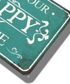 Alternative view of Backyard Bar & Grill Rules Metal Sign